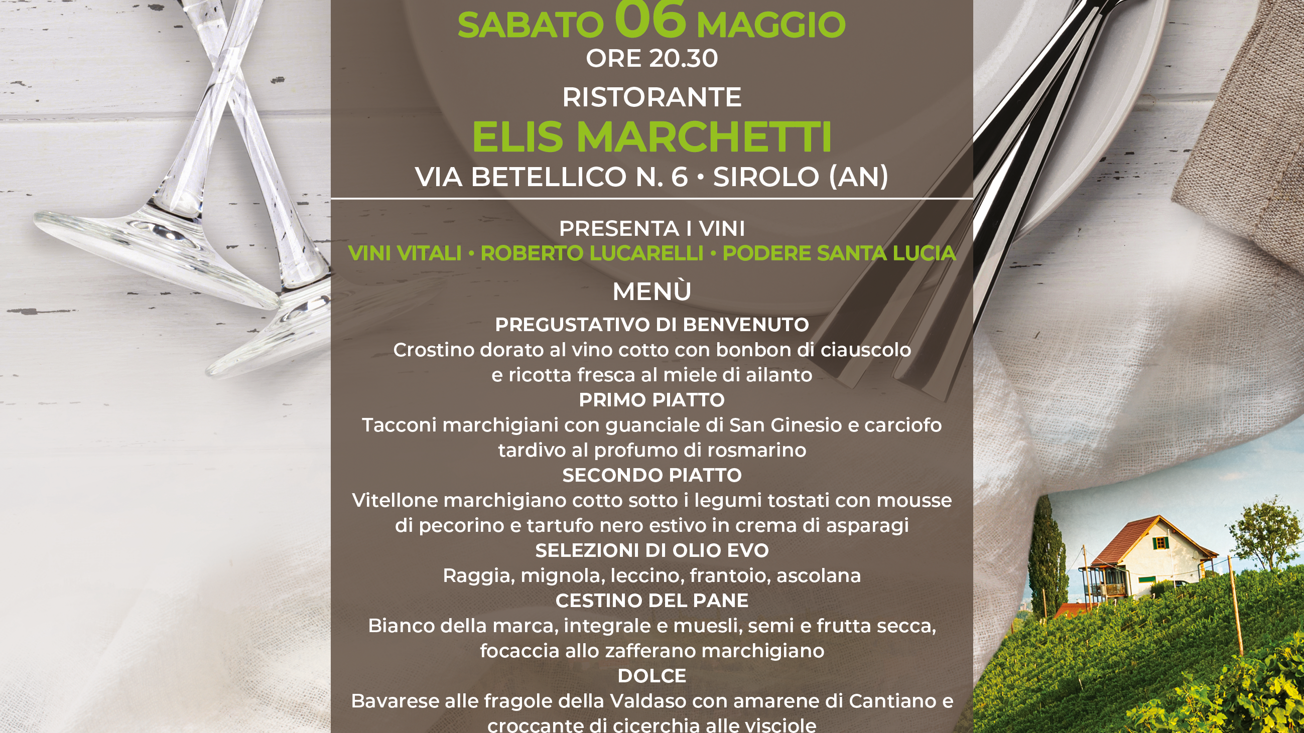 MARCHE & WINE ENOTURISMO "Ristorante Elis Marchetti"