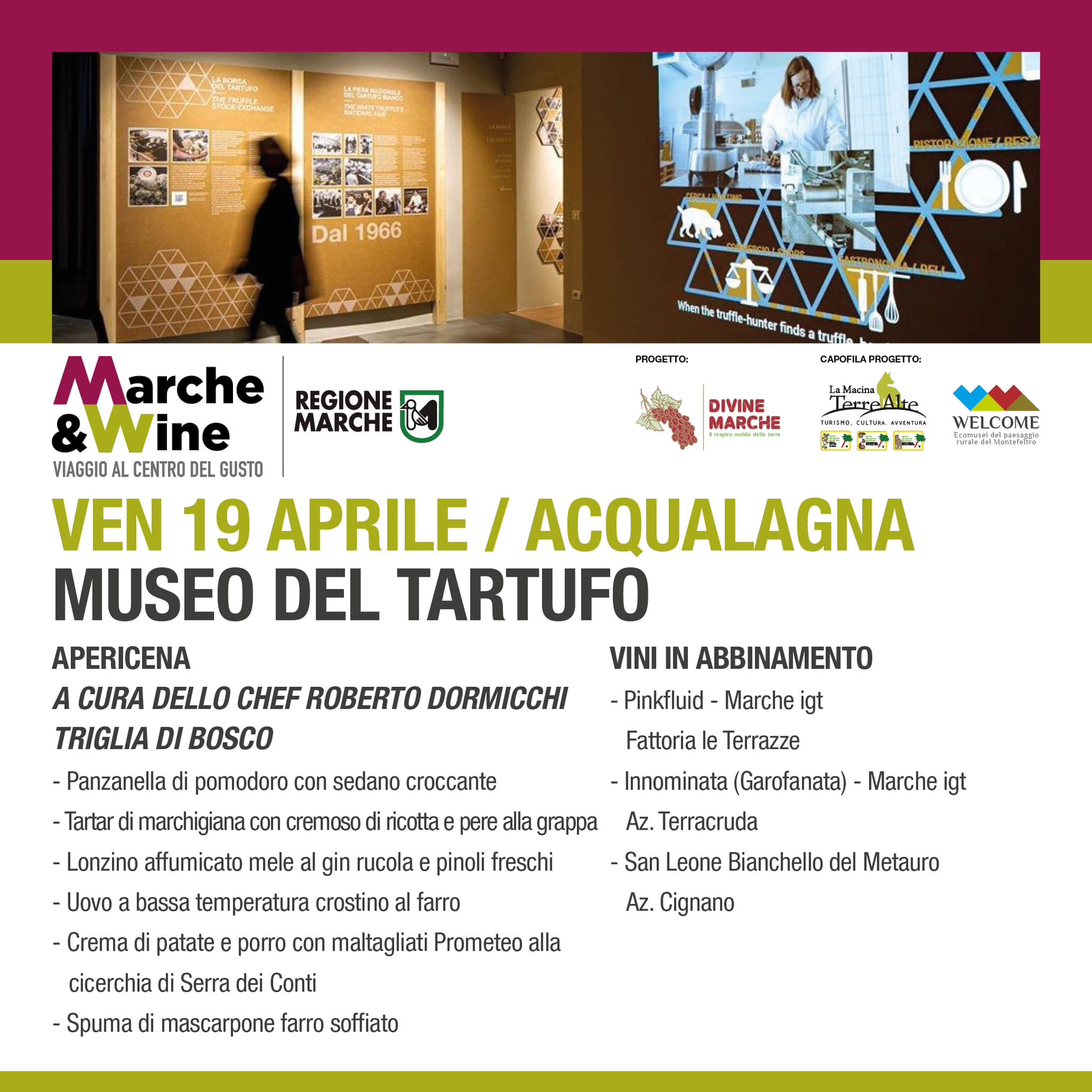 Marche Wine al Museo del Tartufo di Acqualagna (PU)